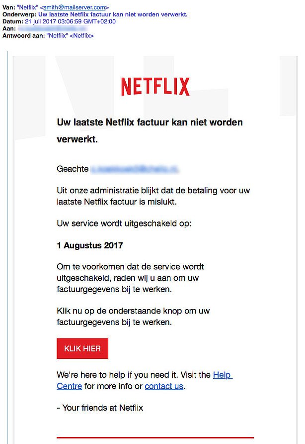 Pas Op: Oplichters Sturen Nepmails Uit Naam Van Netflix | PlusOnline