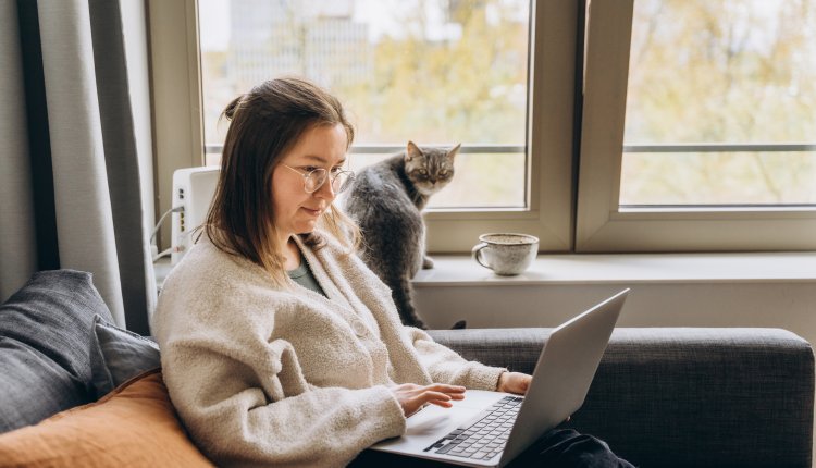 Vrouw met tablet