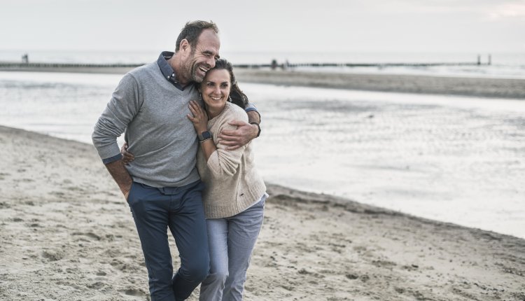 Koppel op het strand