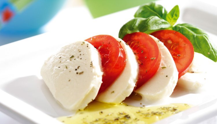 Caprese op een bord