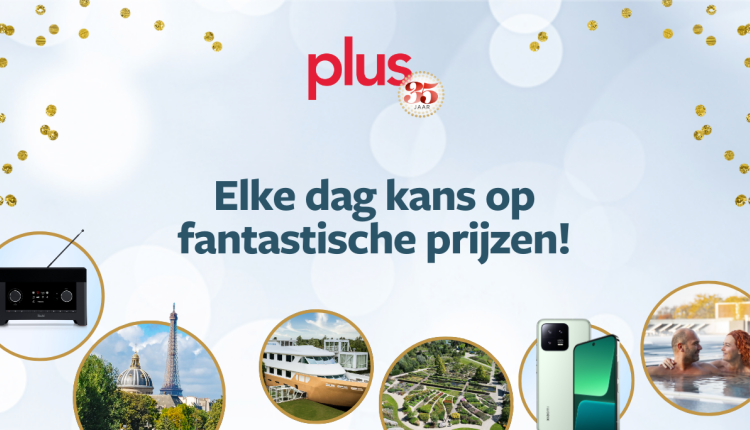 Plus viert het 35-jarig jubileum met de kans om elke dag fantastische prijzen te winnen, waaronder prijzen zoals een speaker, een telefoon, reisbestemmingen en meer.